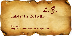 Labáth Zulejka névjegykártya